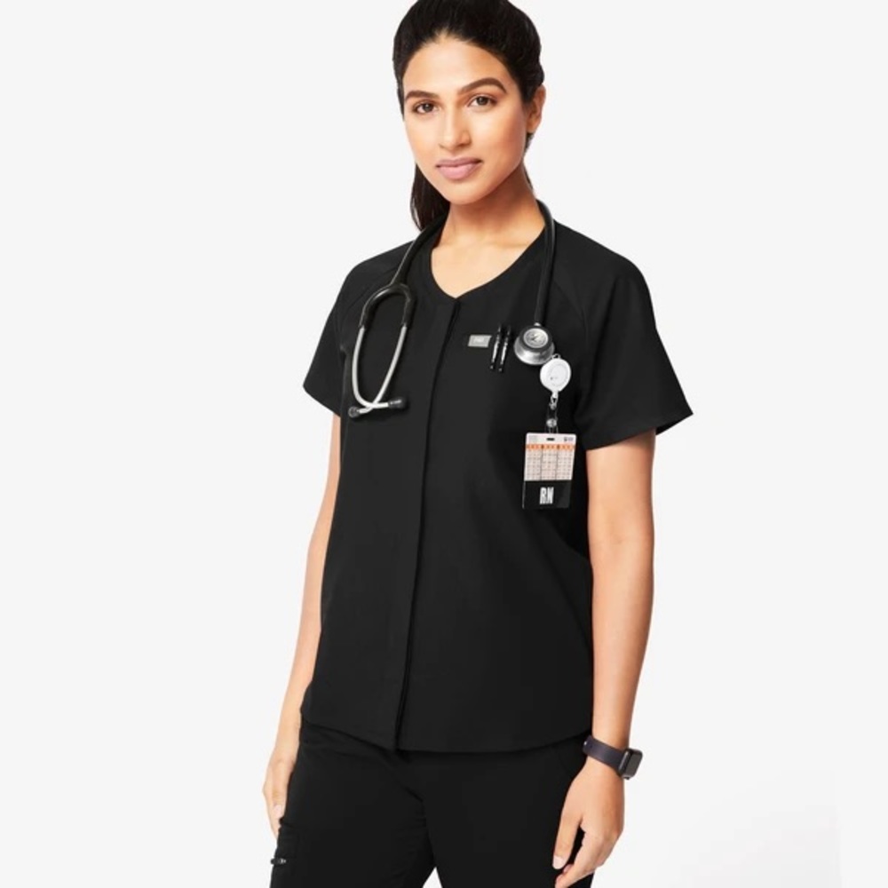 - Figs tela style top xxs black